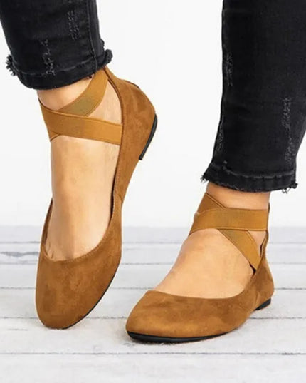 Olivia | Women’s Spring Cross-Strap Ballet Flats