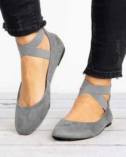 Olivia | Women’s Spring Cross-Strap Ballet Flats