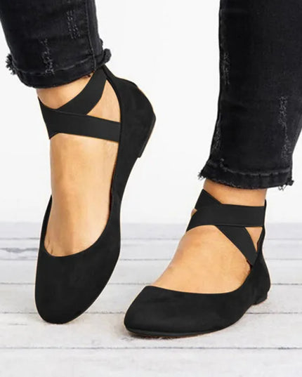 Olivia | Women’s Spring Cross-Strap Ballet Flats
