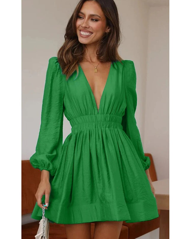 Aria | Mini Dress with Deep V-Neck