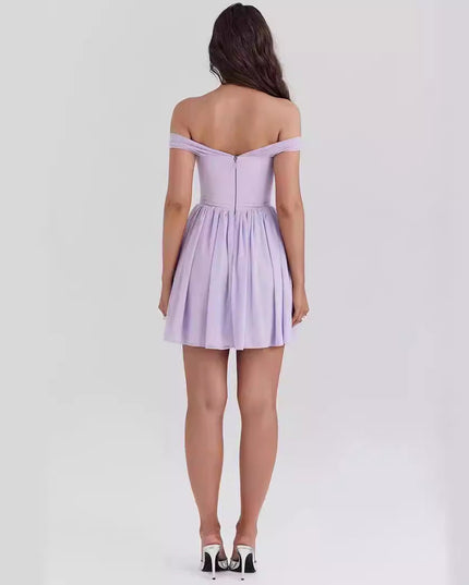 Aria | Off Shoulder Mini Dress Bow Front