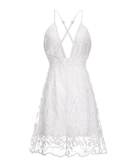 Aria | Spaghetti Strap Dress Deep V-Neck - Lumina