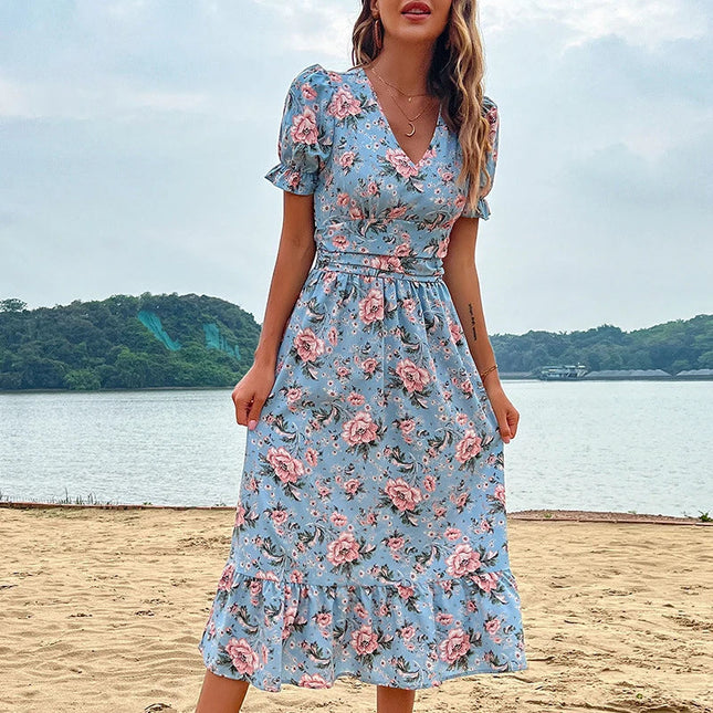 Astra Floral Print Midi | Midi Dress