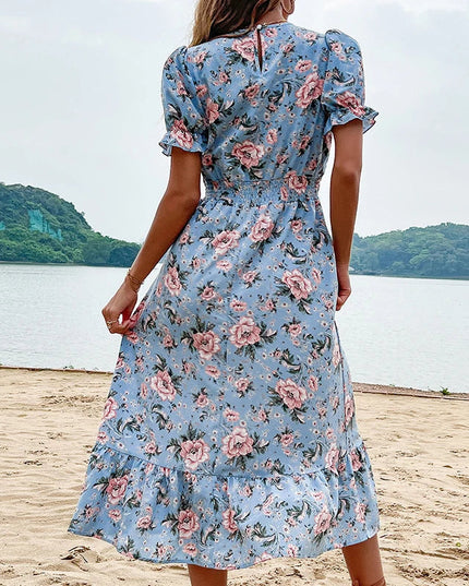 Astra Floral Print Midi | Midi Dress