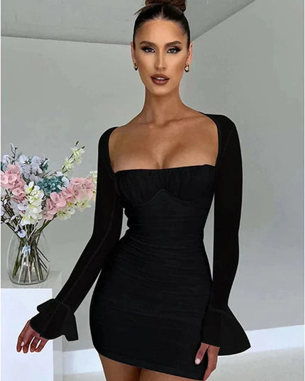 Astraeon | Bodycon Mini Dress with Ruched