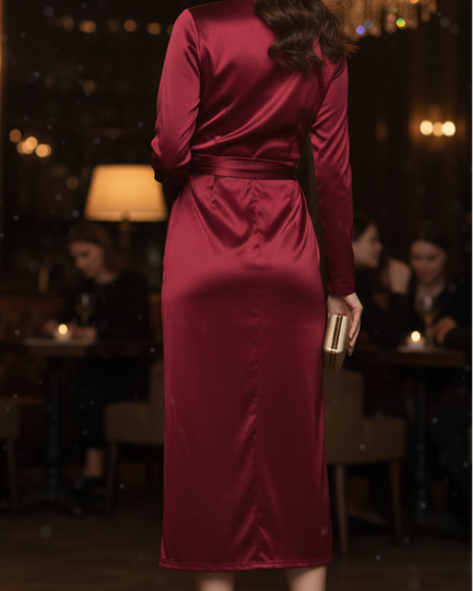 Beatrice | Women’s Spring Wrap Evening Midi Dress