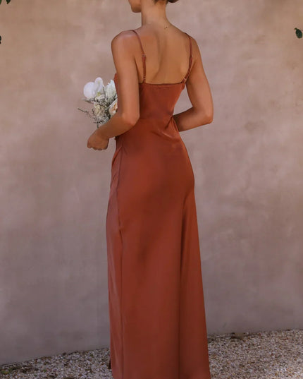 Laura | Women’s Spring Satin Slip Maxi Dress
