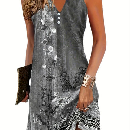 Blair | Women’s Asymmetric Abstract Art Midi Dress