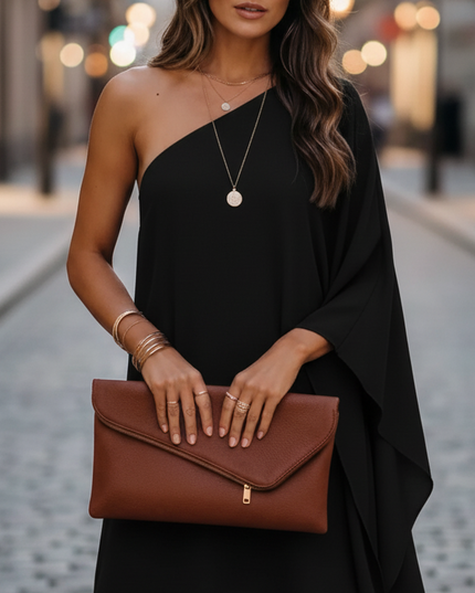 Eclipse Nightfall | One-Shoulder Draped Mini Dress