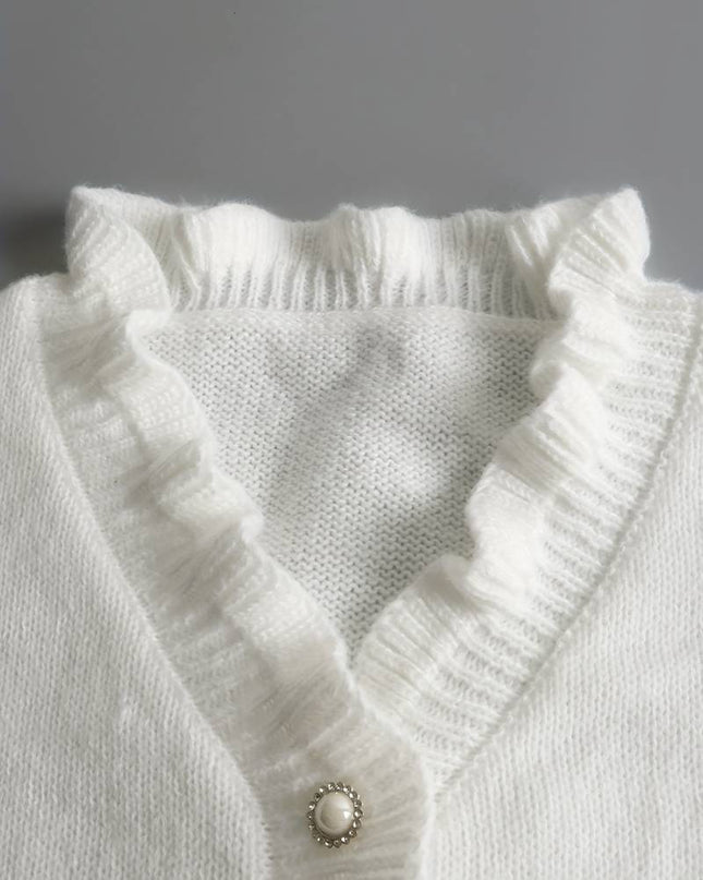 Darcey | Ruffle Blouse with Decorative Buttons for Women