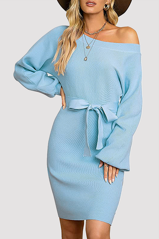 Elara | Knit Sweater Dress Ribbed