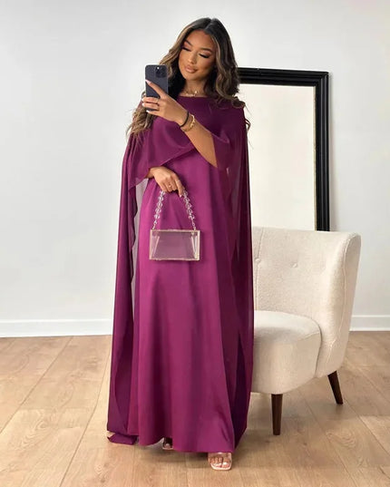 Brooklyn | Women Wedding Guest Cape Maxi Dress