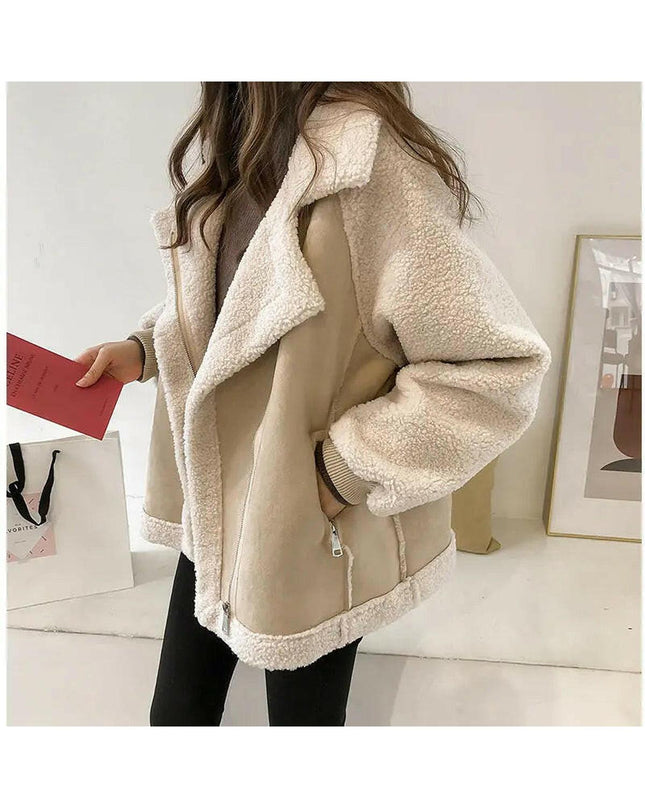 Erin ™ | Stylish Faux Shearling Zip-Up Jacket