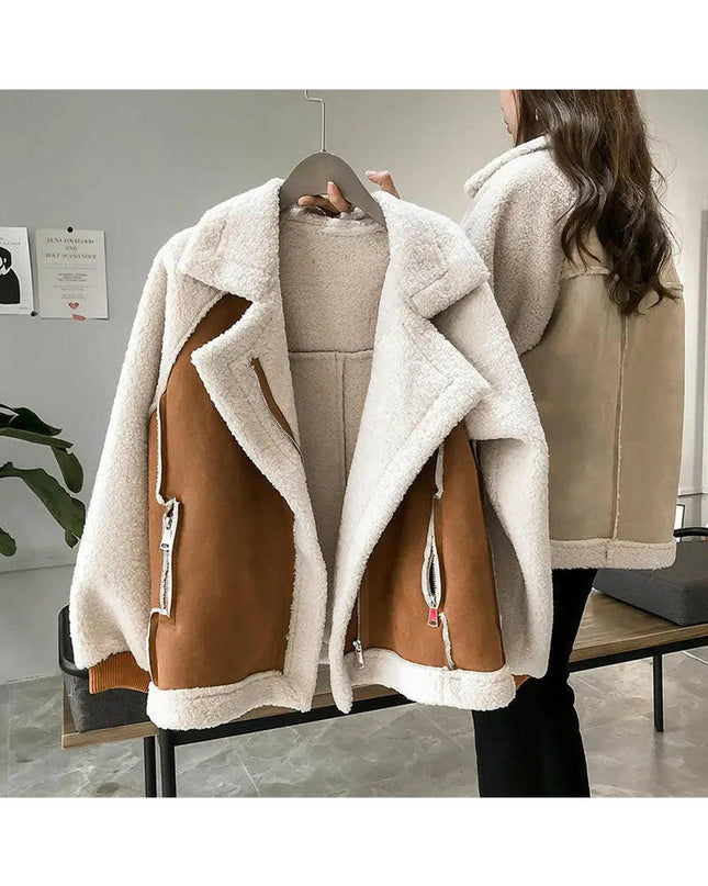 Erin ™ | Stylish Faux Shearling Zip-Up Jacket