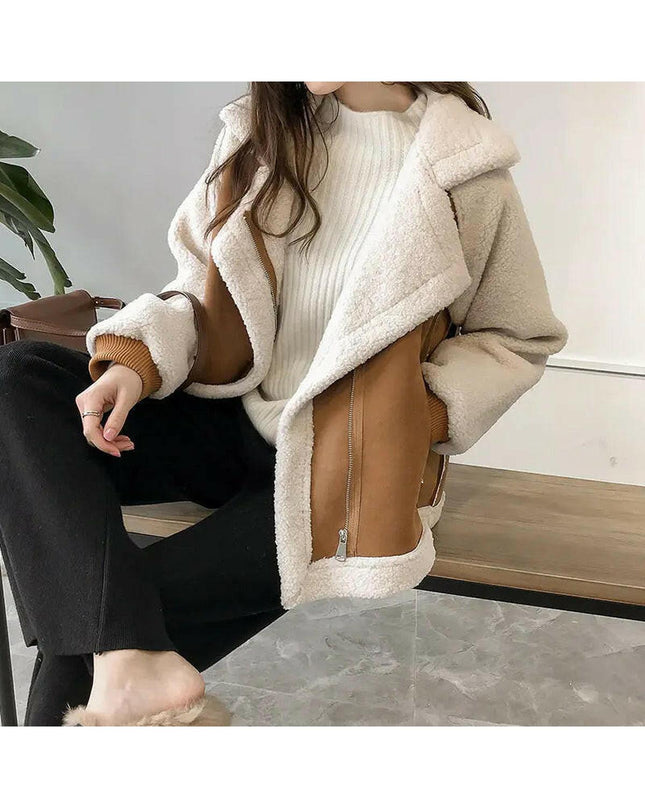 Erin ™ | Stylish Faux Shearling Zip-Up Jacket