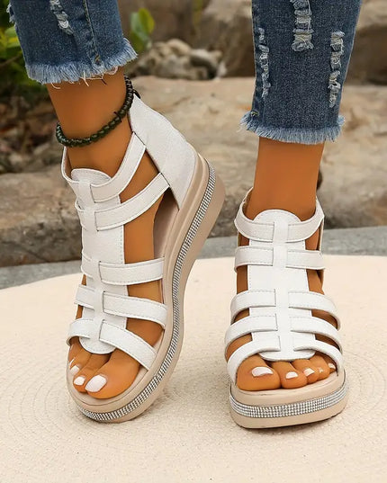 Hannah | Comfort Sandals with Rhinestone Decoration