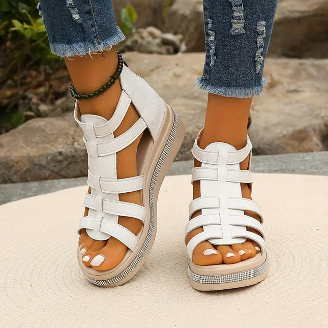 Hannah | Comfort Sandals with Rhinestone Decoration