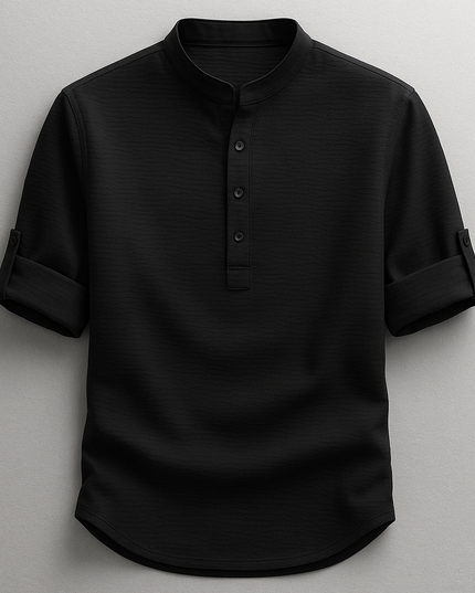Adrian – Versatile Mandarin Collar Shirt