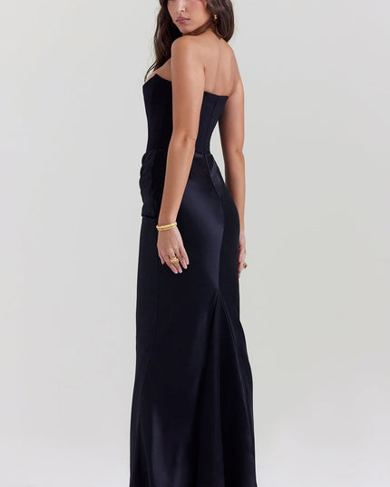 Joanna | Women Wedding Guest Strapless Maxi Dress