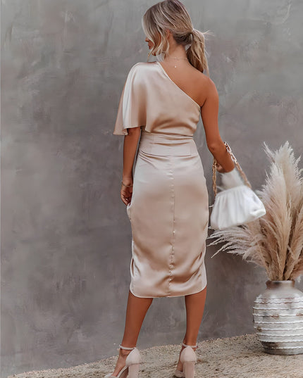 Ava | Women’s One Shoulder Wrap Midi Dress