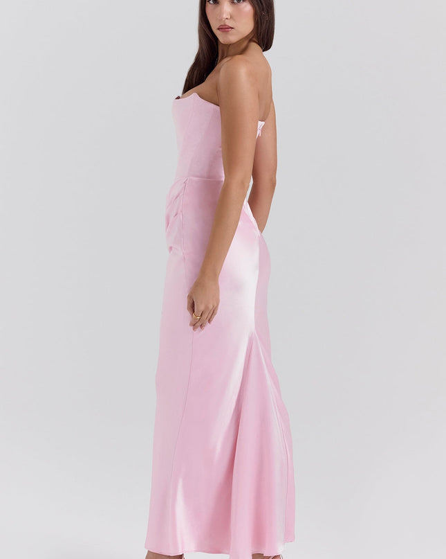 Joanna | Women Wedding Guest Strapless Maxi Dress