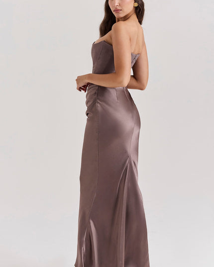 Joanna | Women Wedding Guest Strapless Maxi Dress