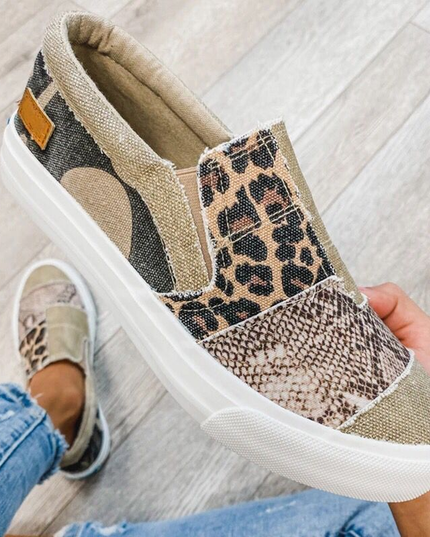 Rose| Women’s Stretch Slip-On Leopard Print Shoes