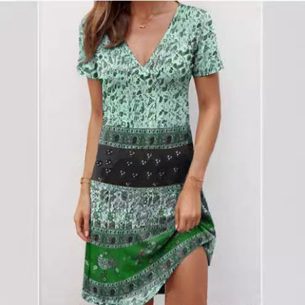 Kira | Mini Dress Relaxed Patchwork Boho