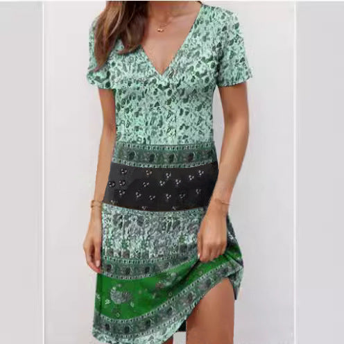 Kira | Mini Dress Relaxed Patchwork Boho