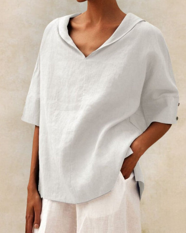 Clara | Women’s Spring Relaxed V-Neck Top