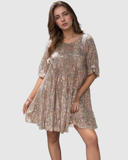 Lyra | Loose Fit Tiered Mini Dress