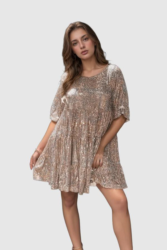Lyra | Loose Fit Tiered Mini Dress
