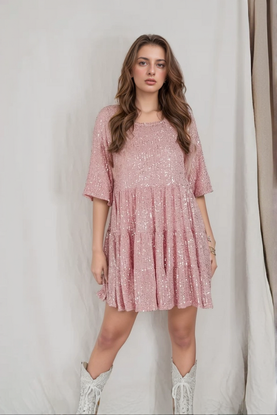 Lyra | Loose Fit Tiered Mini Dress