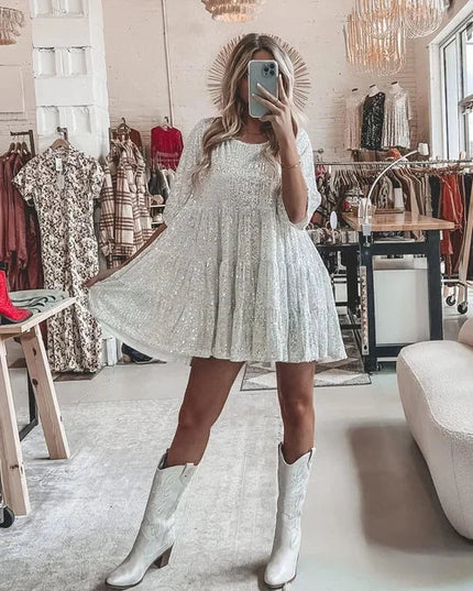 Lyra | Loose Fit Tiered Mini Dress