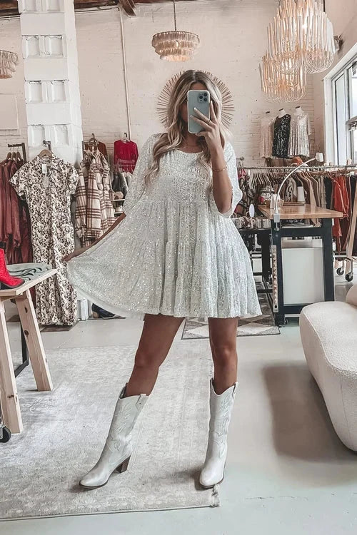 Lyra | Loose Fit Tiered Mini Dress