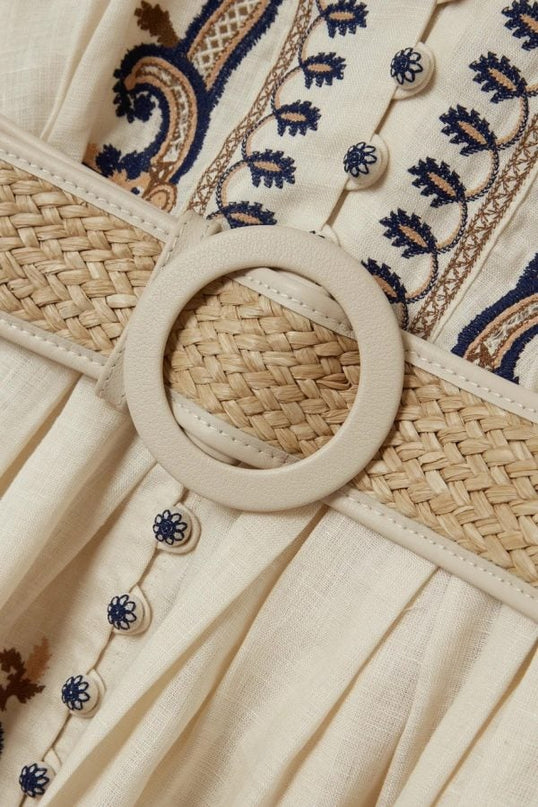 Marigold | Embroidered Boho Dress