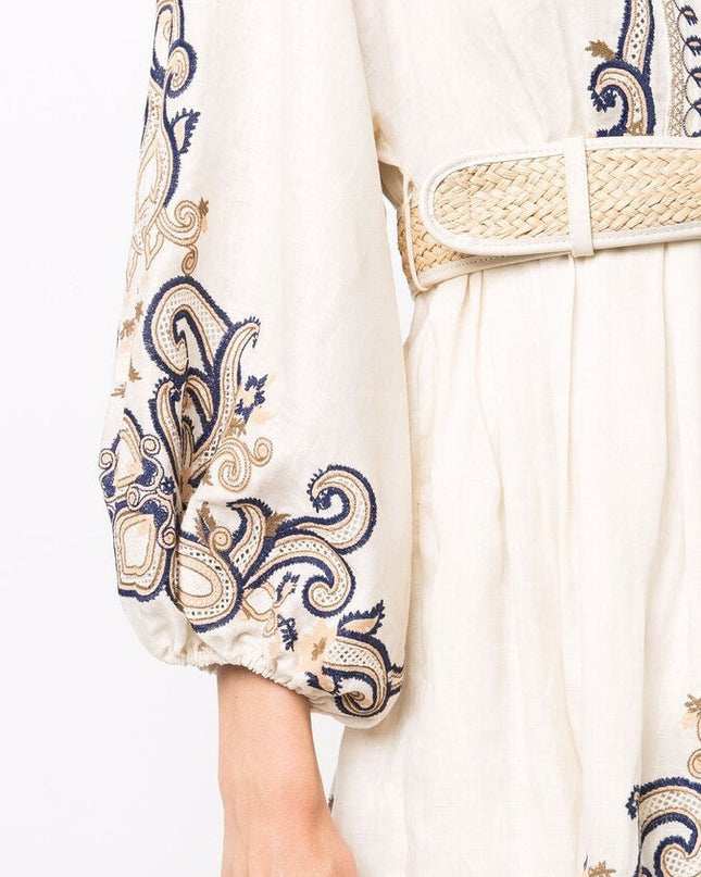 Marigold | Embroidered Boho Dress