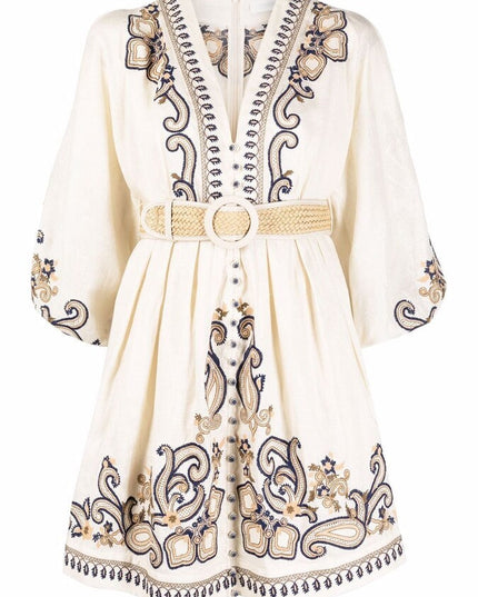 Marigold | Embroidered Boho Dress
