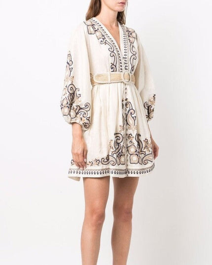 Marigold | Embroidered Boho Dress