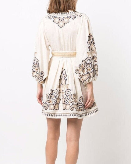 Marigold | Embroidered Boho Dress