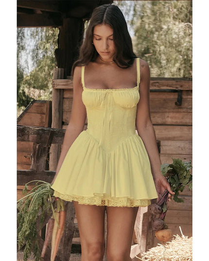Astra | Mini Dress Corset Bodice Lace-Up