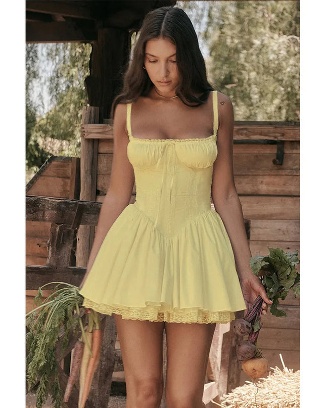 Astra | Mini Dress Corset Bodice Lace-Up