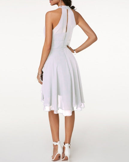 Lyra | Halter Neck Dress Layered Skirt