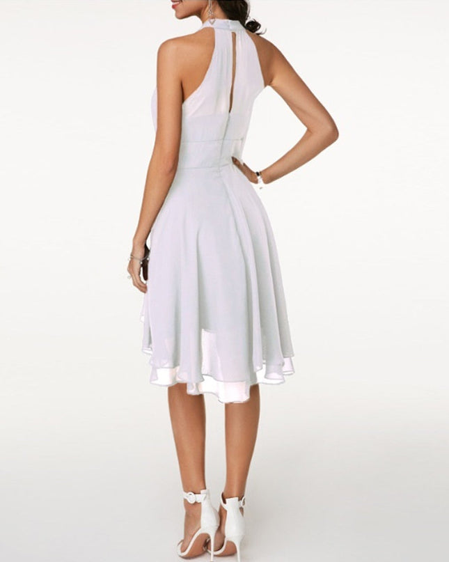 Lyra | Halter Neck Dress Layered Skirt