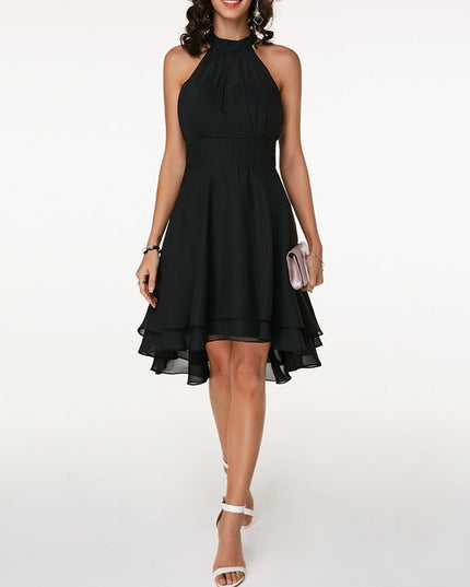 Lyra | Halter Neck Dress Layered Skirt