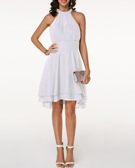 Lyra | Halter Neck Dress Layered Skirt