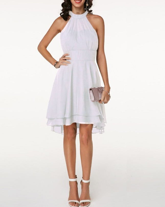 Lyra | Halter Neck Dress Layered Skirt
