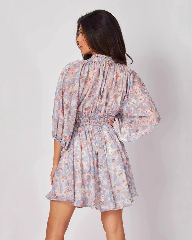Elara | Chiffon Short Dress Floral