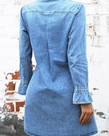 Azure Willow | Denim Shirt Dress