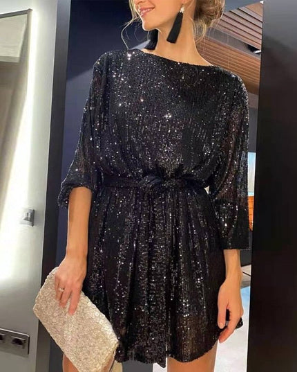 Aria Sapphire | Sequin Mini Dress